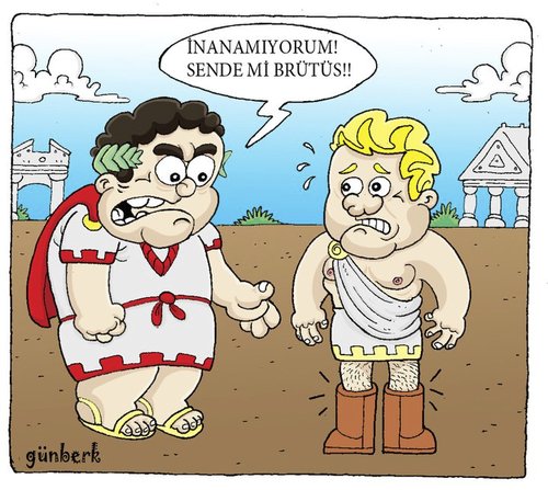Cartoon: Ceaser And Brutus (medium) by gunberk tagged ugg,brutus,rome