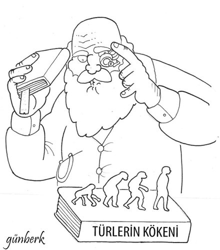 Cartoon: darwin (medium) by gunberk tagged darwin