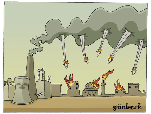 Cartoon: Nuclear energy and war (medium) by gunberk tagged nuclear,war