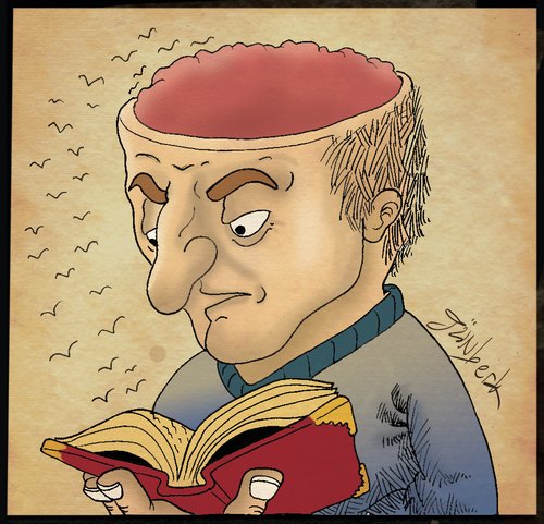 Cartoon: Words (medium) by gunberk tagged books,words,men,creation,literature