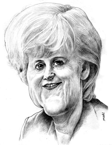 Cartoon: Angela Merkel (medium) by Medi Belortaja tagged merkel,angela