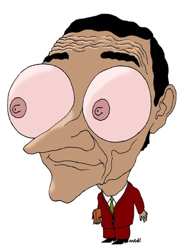 Cartoon: BigEyesMan (medium) by Medi Belortaja tagged bigeyesman