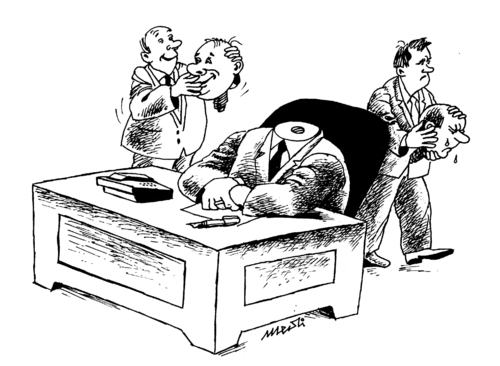 Cartoon: career (medium) by Medi Belortaja tagged head,shift,servants,chief,career,change