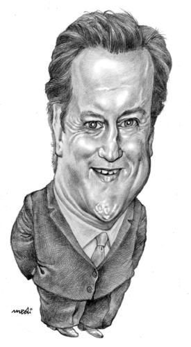 Cartoon: David Cameron (medium) by Medi Belortaja tagged cameron,david