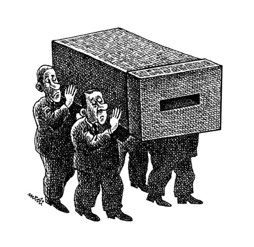 death of elections By Medi Belortaja | Politics Cartoon | TOONPOOL