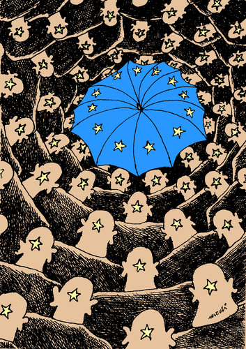 Cartoon: european umbrella (medium) by Medi Belortaja tagged umbrella,europe,stars,peoples,eurozone,crisis