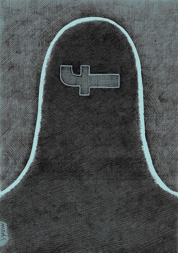 Cartoon: FBurka (medium) by Medi Belortaja tagged freedom,burka,facebook