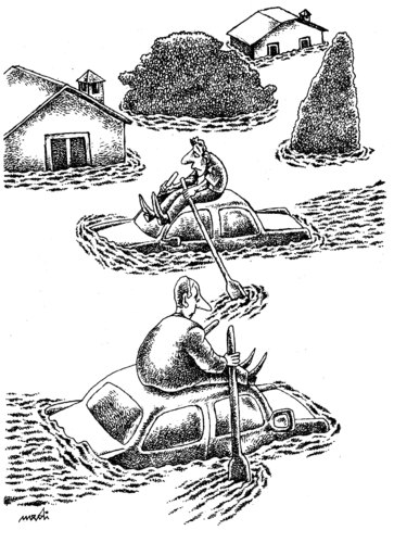 flood By Medi Belortaja | Nature Cartoon | TOONPOOL