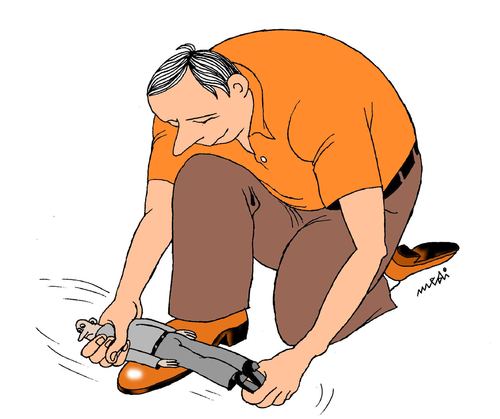 Cartoon: for polished shoes (medium) by Medi Belortaja tagged shoes,polished,servant