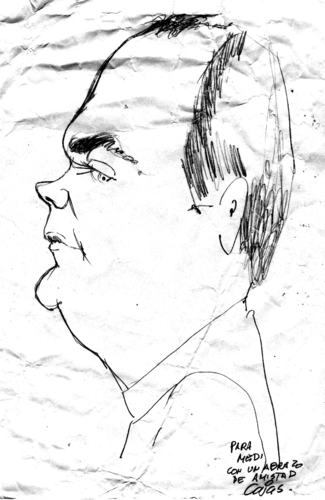 Cartoon: my portrait by Francisco Cajas (medium) by Medi Belortaja tagged my,portrait,from,francisco,cajas,equador