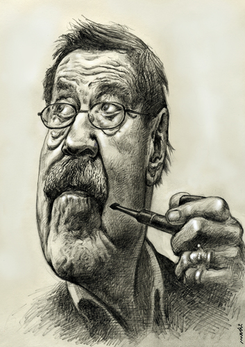 Cartoon: Günter Grass (medium) by Medi Belortaja tagged grass,günter,nobel,prize,writer