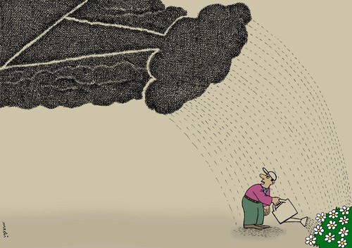 Cartoon: irrigation (medium) by Medi Belortaja tagged irrigation