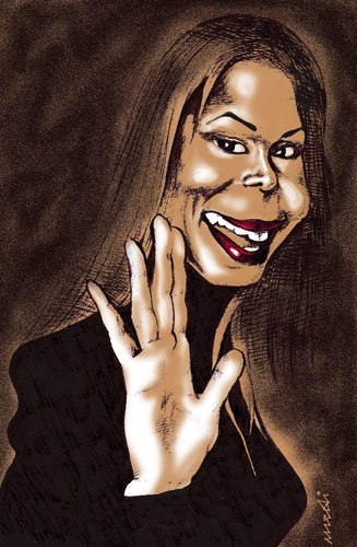 Cartoon: janet jackson (medium) by Medi Belortaja tagged jackson,janet