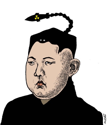 Cartoon: kim jong un (medium) by Medi Belortaja tagged poison,scorpion,nuclear,missile,communism,korea,north,un,jong,kim
