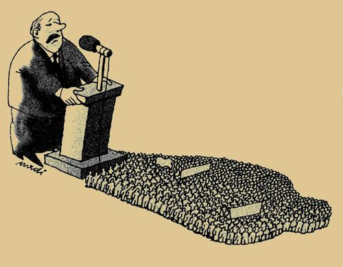 leader s shadow By Medi Belortaja | Politics Cartoon | TOONPOOL