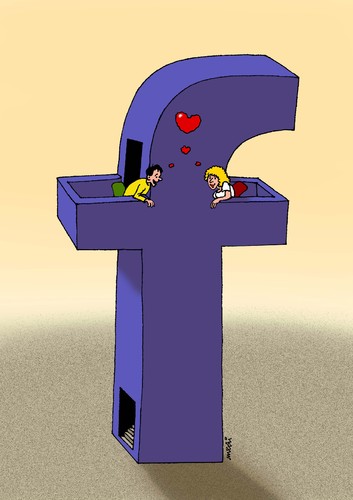 love on fb By Medi Belortaja | Love Cartoon | TOONPOOL