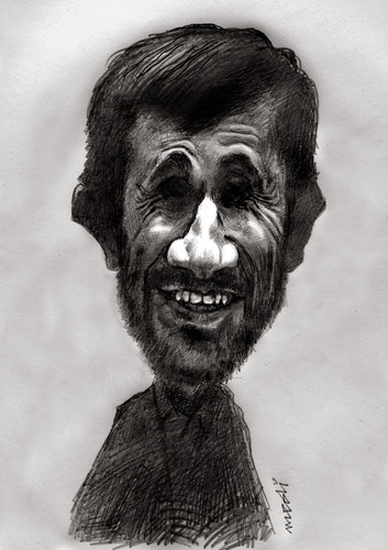 mahmoud ahmadinajad By Medi Belortaja | Famous People Cartoon | TOONPOOL