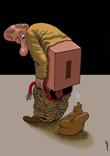 Cartoon: manipulations fresh product (medium) by Medi Belortaja tagged leader,chief,head,product,fresh,democracy,party,elections,manipulation,box,ballot