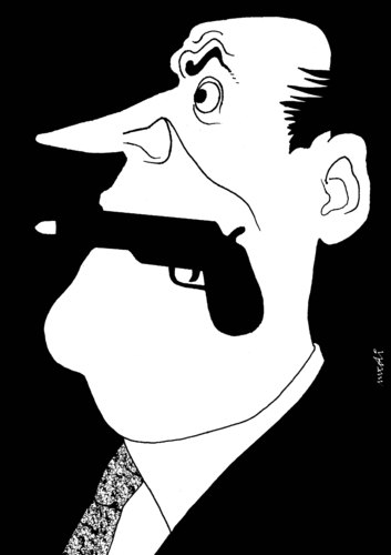 Cartoon: mouthgun (medium) by Medi Belortaja tagged mouth,gun,speak,speech,threat,threatening,kill,bullet