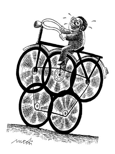Cartoon: olympic bicycle (medium) by Medi Belortaja tagged bicycle,olympic