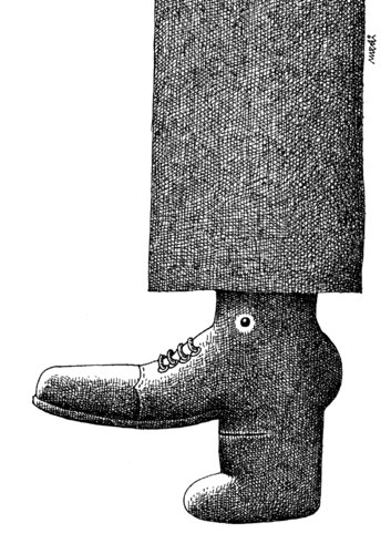 Cartoon: poor man (medium) by Medi Belortaja tagged poor,poverty,man,people,face,shoe,humiliation