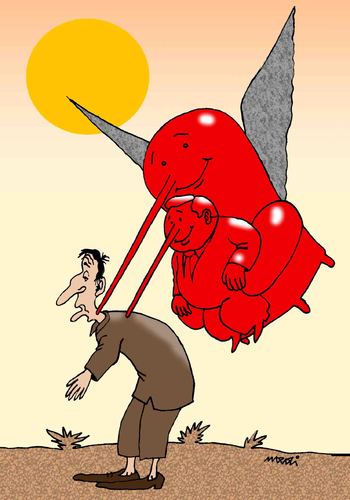 Cartoon: rich and poor (medium) by Medi Belortaja tagged men,poor,rich,mosquito