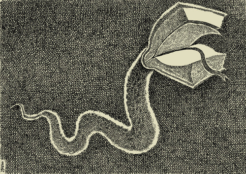 Cartoon: snakebook (medium) by Medi Belortaja tagged snake,bad,book