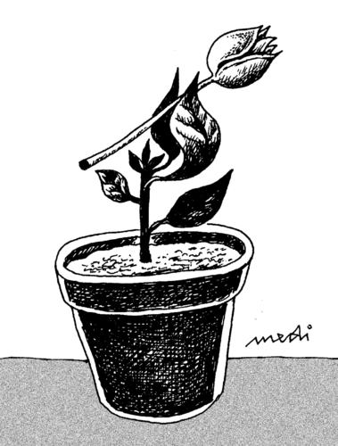 Cartoon: adoption of floral (medium) by Medi Belortaja tagged flowerpot,lower,floral,adoption