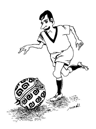 Cartoon: turtles ball (medium) by Medi Belortaja tagged ball,turtles,soccer,football,fotballer
