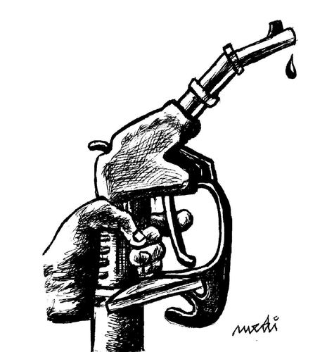 Cartoon: weapon fuel (medium) by Medi Belortaja tagged gun,oil,fuel,weapon