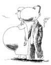 Cartoon: pregnant woman (small) by Medi Belortaja tagged pregnant woman nose husband wife humor