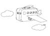 Cartoon: plane migration (small) by Medi Belortaja tagged plane,migration,immigrants,flying,luggage