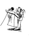 Cartoon: an angry politician (small) by Medi Belortaja tagged angry,politician,speech,hate