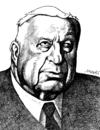 Cartoon: Ariel Sharon (small) by Medi Belortaja tagged ariel,sharon,war,pace,dove,colombo,pigeon