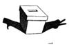 Cartoon: ballot box shadow (small) by Medi Belortaja tagged elections box ballot shadow