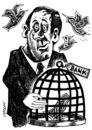 Cartoon: banker (small) by Medi Belortaja tagged banker,money,birds,cage