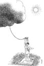 Cartoon: shower the clouds (small) by Medi Belortaja tagged shower,rain,clouds