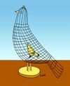 Cartoon: Cage (small) by Medi Belortaja tagged cage bird freedom liberty dictatorship democracy