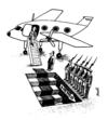 Cartoon: ceremony (small) by Medi Belortaja tagged ceremony,metro,subways,plane,head