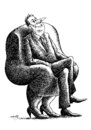 Cartoon: chairman (small) by Medi Belortaja tagged chairman,seat,legs,woman,women,exploitation,chair,armchair,power,democracy,wife,husband