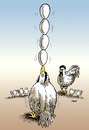 Cartoon: circus (small) by Medi Belortaja tagged circus acrobacy chicken eggs