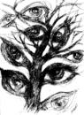 Cartoon: curiosity (small) by Medi Belortaja tagged curiosity,eyes,tree,espial