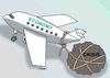 Cartoon: economy crisis (small) by Medi Belortaja tagged economy,financial,crisis,stone,plane