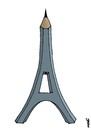 Cartoon: eiffel pencil (small) by Medi Belortaja tagged eiffel,tour,pencil,paris,france