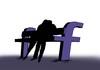 Cartoon: fb bench (small) by Medi Belortaja tagged fb facebook bench love lovers man woman