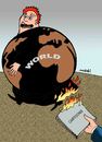 Cartoon: fear by cartoons (small) by Medi Belortaja tagged cartoons world conflict fire burning
