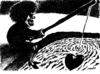 Cartoon: fishing for love (small) by Medi Belortaja tagged fishing for love