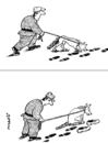 Cartoon: following footsteps (small) by Medi Belortaja tagged following,footsteps,traces,dog,humor,vanished