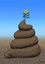 Cartoon: hope (small) by Medi Belortaja tagged hope,flower,spring,shit,failure,succes
