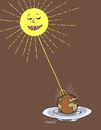Cartoon: hot food (small) by Medi Belortaja tagged earth,sun,climate,warming,planet